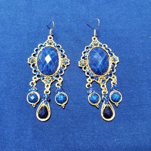 Stunning Handmade Statement Piece Blue Earrings